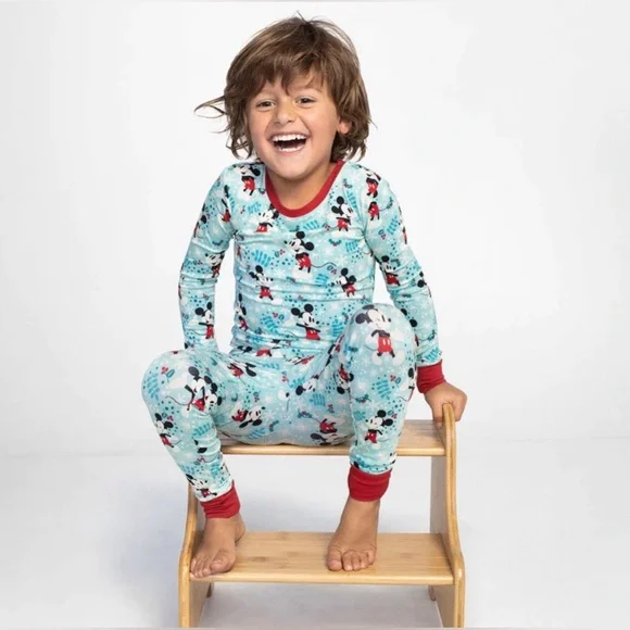 Little Sleepies Disney Mickey Holiday Two-Piece Pajama Set - 12-18m - Picture 2 of 7